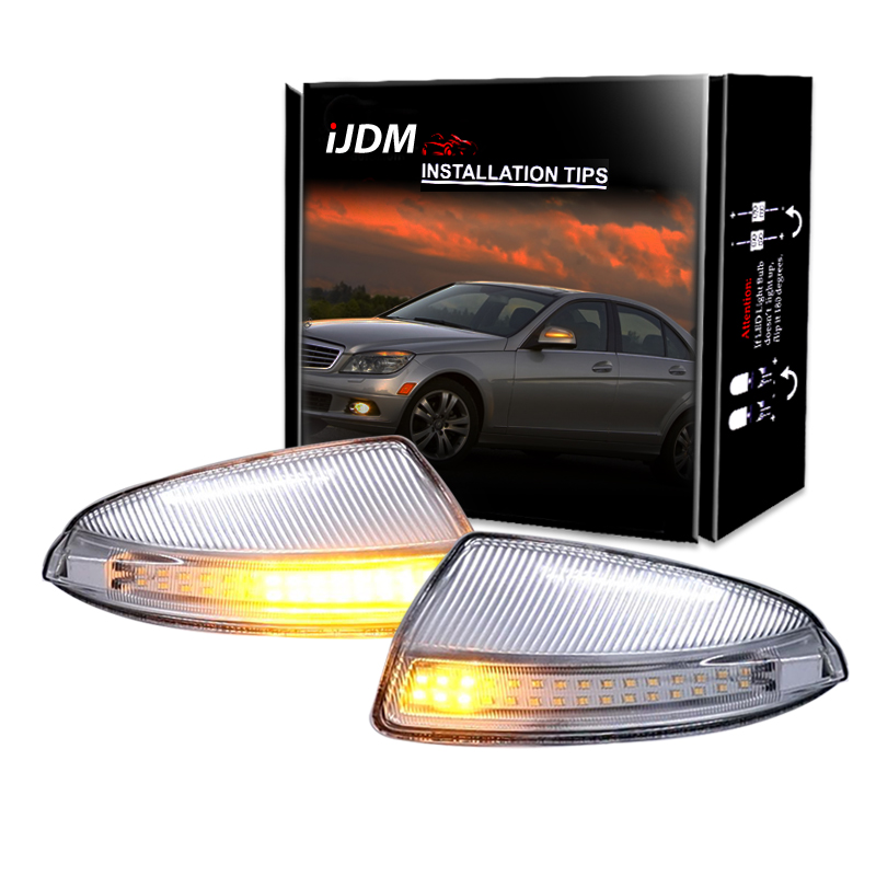 Signal Panel Orange - 2個の動的シーケンシャルボールド/フローLEDミラーターンシグナルライトアセンブリメルセデスベンツw164 ml350 ml450 ml500 vito w639