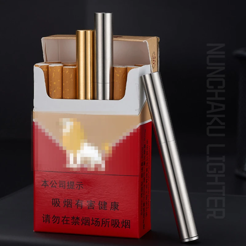 Fire Starting Kit - 2025 新真鍮灯油ヌンチャクライター防風ミニレトロ砥石点火フリント無火男性の喫煙おもちゃギフト