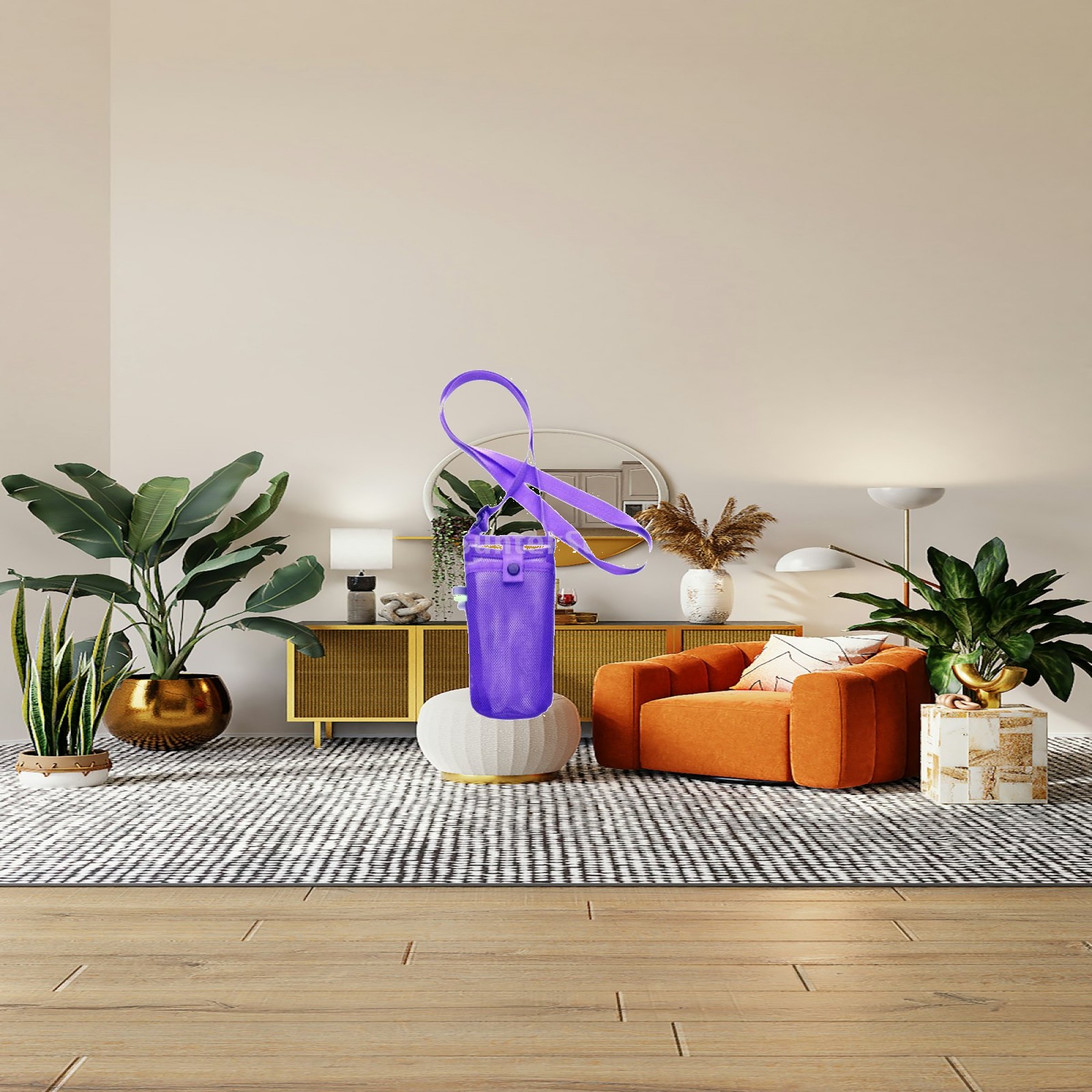 Water Bag Collapsible - ウォーターボトルスリーブ 調節可能なストラップ 折りたたみ可能なポーチ メッシュバッグ ジム ハイキング
