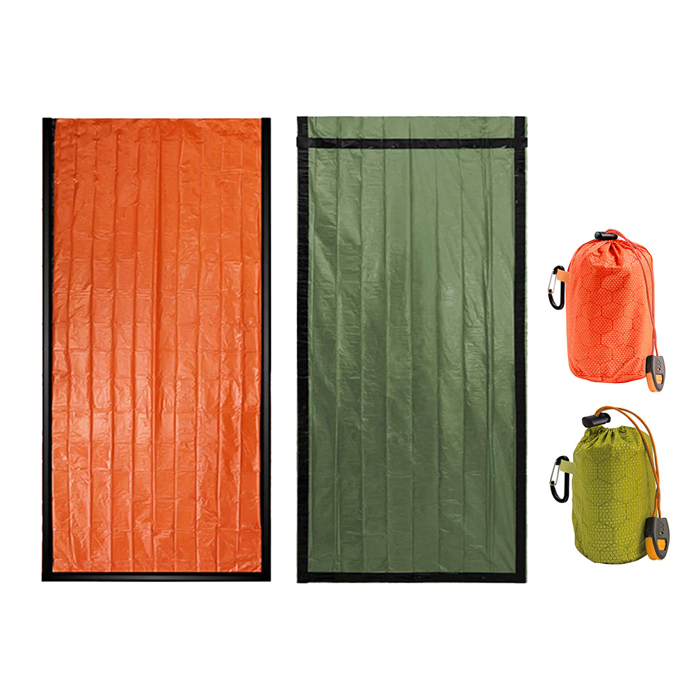 Bivy Bag Emergency - 緊急用寝袋ポータブルビビーサックPEアルミフィルム暖かい防風防水ブランケットキャンプアウトドア用品