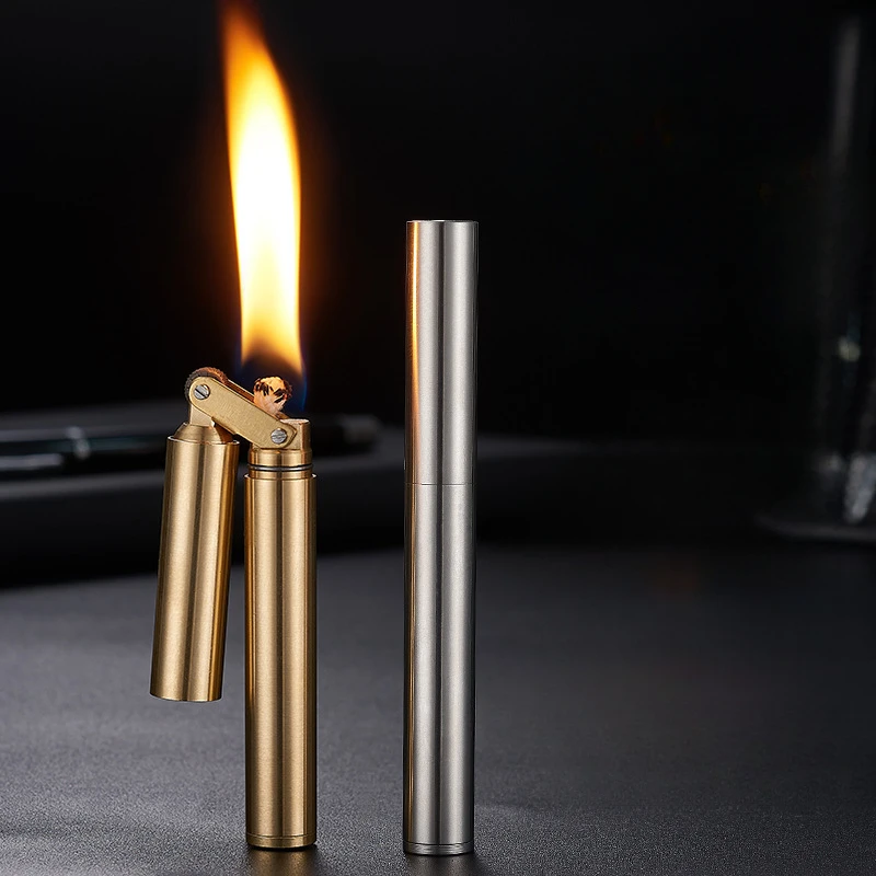 2025 新真鍮灯油ヌンチャクライター防風ミニレトロ砥石点火 - Fire Starting Kit のレビューと価格