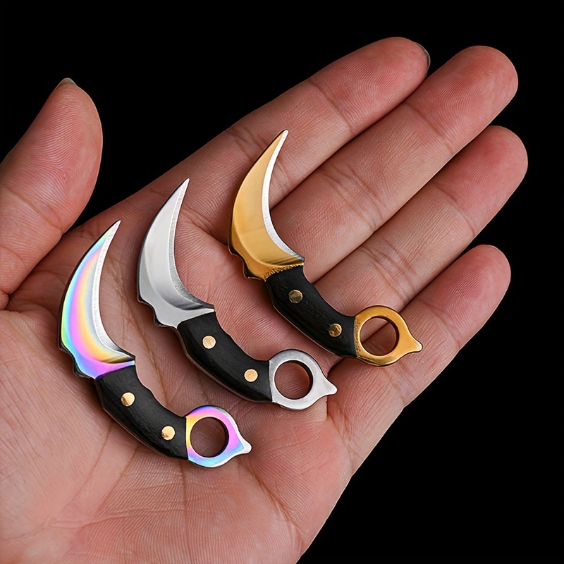 ミニナイフキーホルダーポケットナイフ屋外キャンプ戦術サバイバ - Bushcraft Knife Fixed のレビューと価格