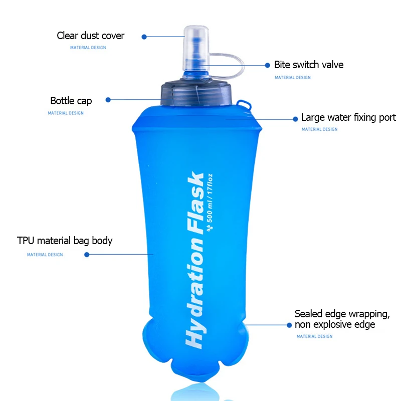 250ml 500ml 750ml ポータブル折りたたみ式ウ - Water Bag Collapsible のレビューと価格