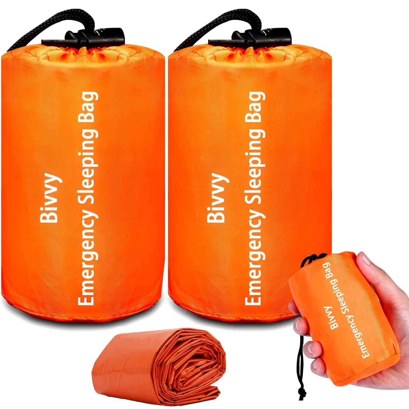 1/2個入り、緊急用寝袋、サバイバルバッグ、携帯型防水断熱ビ - Bivy Bag Emergency のレビューと価格