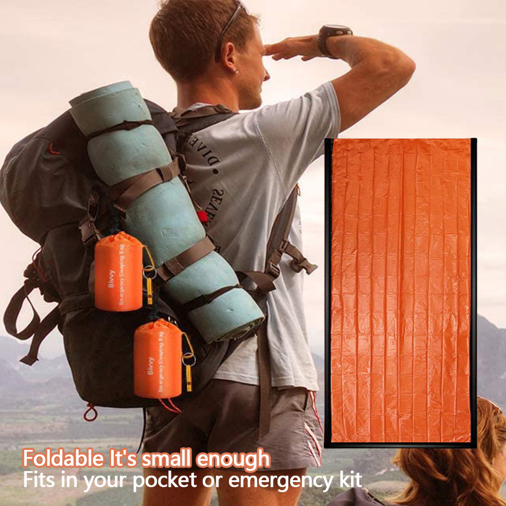 2個セット 緊急用寝袋 防水 保温 ビビィサック ポータブル - Bivy Bag Emergency のレビューと価格