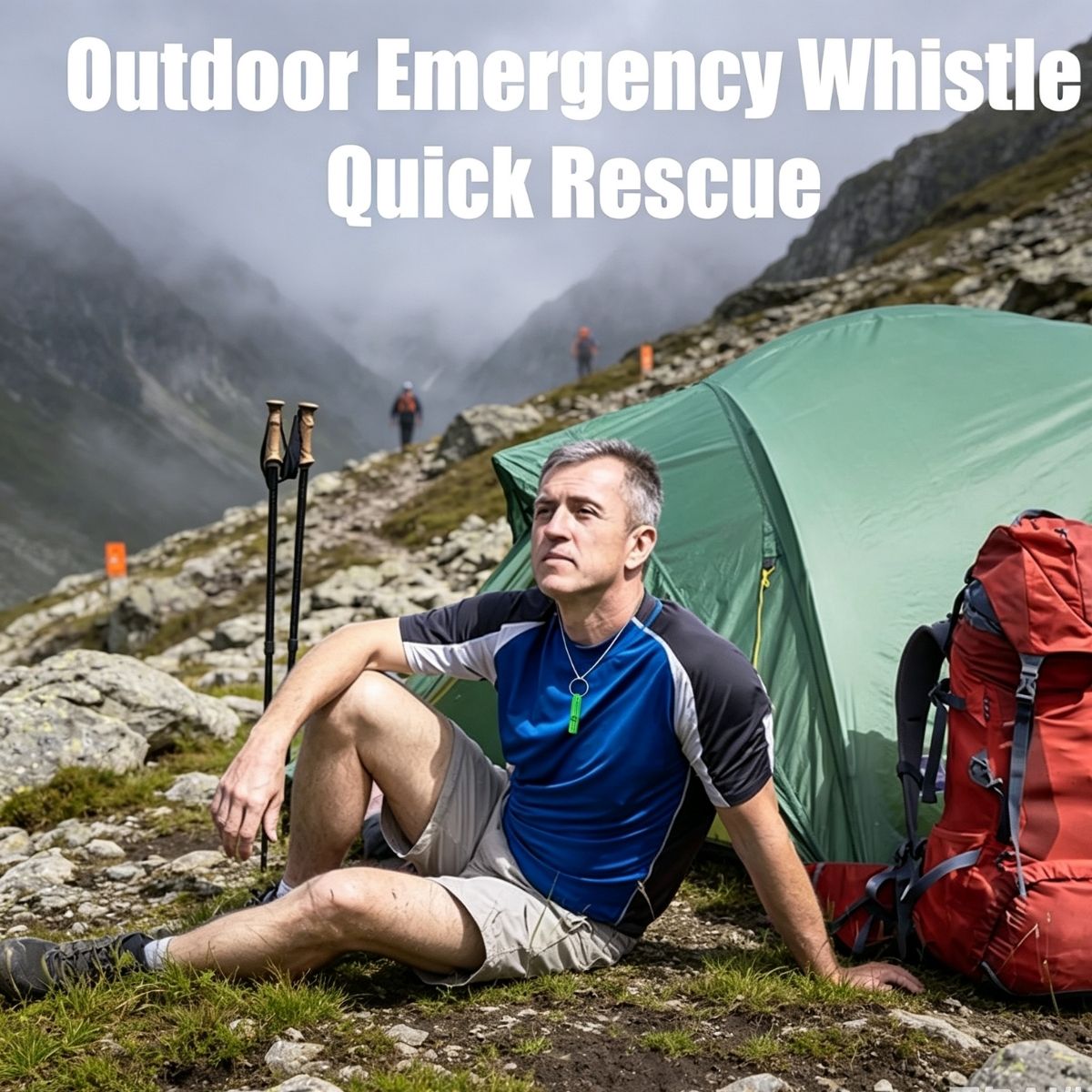 7色ランダムカラーの緊急用ホイッスル（キーチェーン付き）、ア - Emergency Whistle Loud のレビューと価格