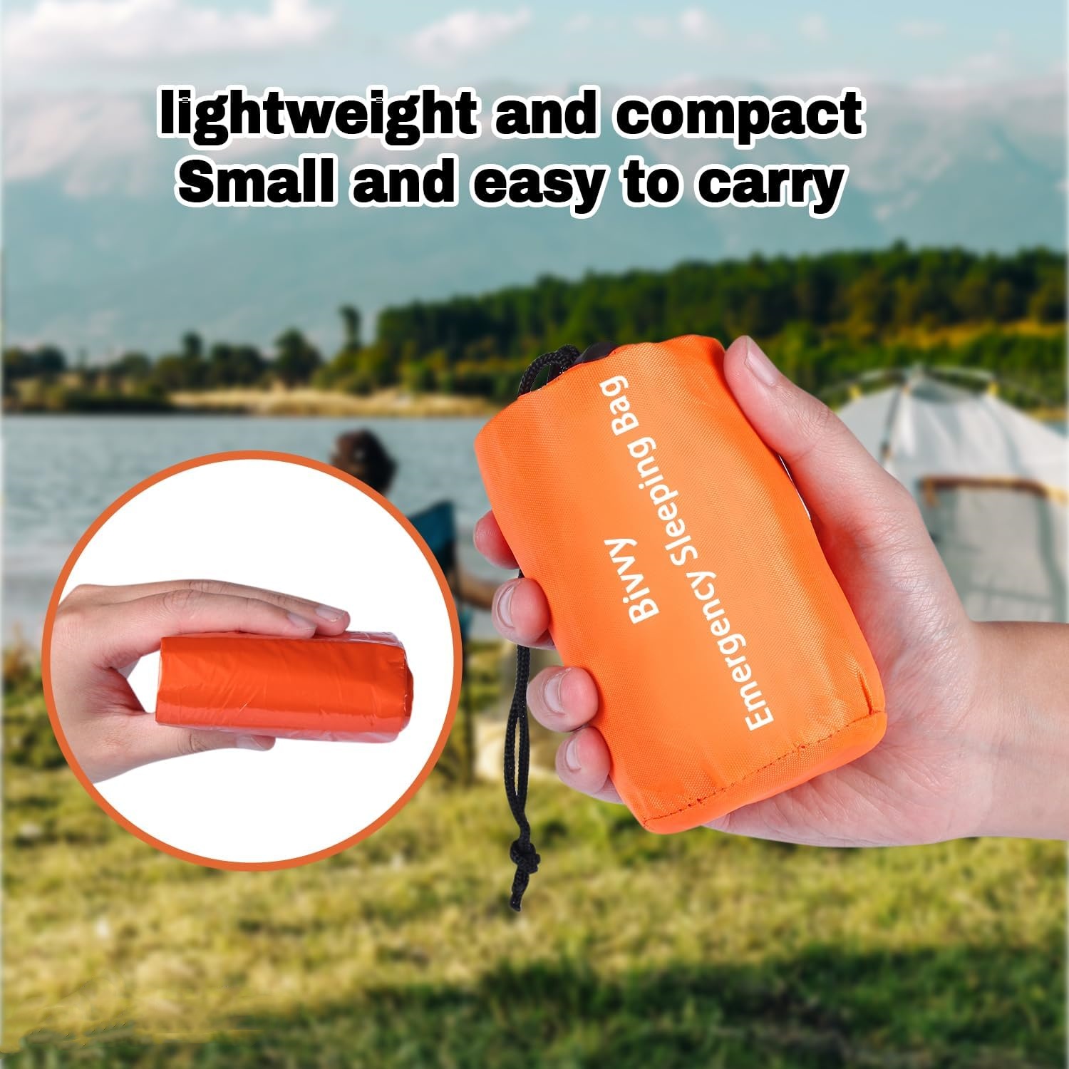 緊急用寝袋 サバイバルバッグ、携帯用防水保温ビビィサック タ - Bivy Bag Emergency のレビューと価格