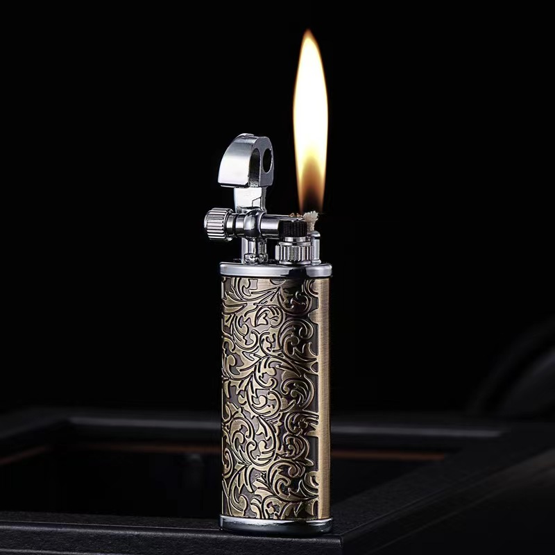 レトロフリント灯油フレームライター、金属砥石、ガソリンタバコ - Fire Starting Kit のレビューと価格