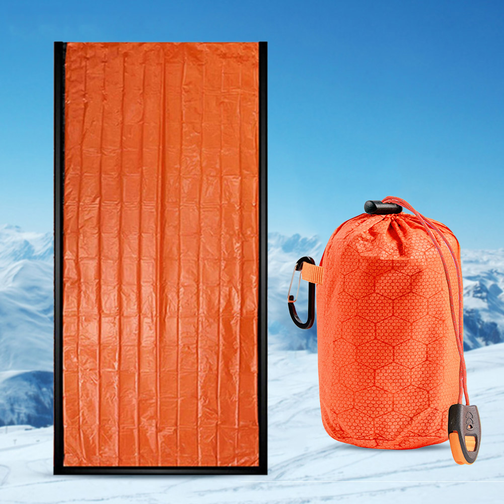 緊急用寝袋ポータブルビビーサックPEアルミフィルム暖かい防風 - Bivy Bag Emergency のレビューと価格